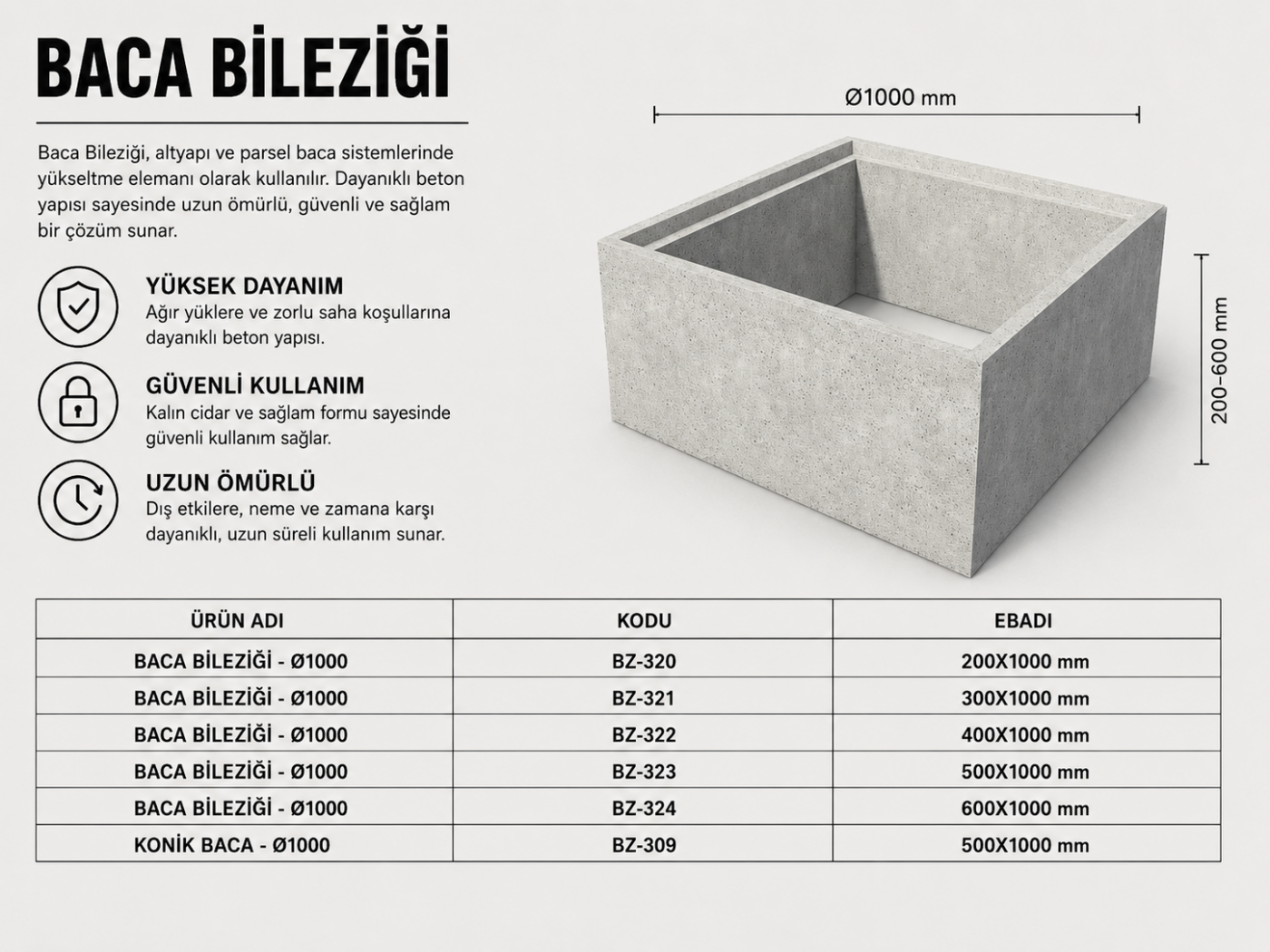 Beton Baca Bileziği