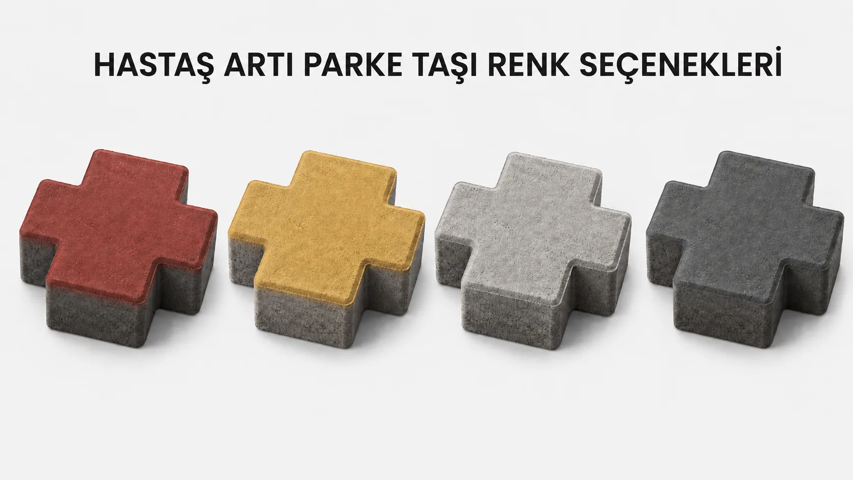 Artı parke taşı renk seçenekleri listesidir.